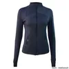 Lulus Yoga Sweatshirt Nieuwe definitie Dubbelzijdig mat pak Damesjas Slim Fit Sport Hoge elastische fitness Dames 22UR