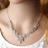 Necklace Earrings Set Dubai Women's Jewelry Bridal Zircon Exquisite Small Dress Silver Color Accessories