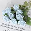 Tek Kök Gül Çiçekler Kırmızı Pembe Mor Mavi Sevgililer Düğün Centerpieces Önerisi Nişan Yıldönümü Ev Dekorasyon