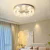 Luces de techo, lámpara LED de cristal moderna para dormitorio, sala de estar, estudio, techo, hogar, decoración cromada, accesorio de iluminación de araña de moda 2022