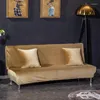 Chair Covers Plush Fabric Sofa Bed Cover Armless Elastic Washable Universal Size Slipcovers Stretch Couch Protector Home