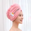 Serviette pour la maison femmes serviettes de fille de salle de bain microfibre s￩chage rapide coiffure magique casqueur de douche de douche dame thyre enveloppe