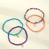 Anklets Summer Beach Handmade Elastic Strech Barefoot Ankle Bracelet Bohemian Colorful Bead Anklet Leg Sets For Women Holiday Gift