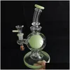 Tubos de fumantes leite verde cachimbo de água roxa de óleo DAB PLATS SHOWHEAD PERC PERCOLATOR VIDRO BONGS BONE TUBO DE 14 mm com tigela xl1 dhgm5