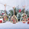 Decorazioni natalizie Ciondolo per albero Appeso Ornamento per la casa Decorazione Fiocco di neve tridimensionale vuoto in legno