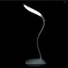 Table Lamps USB Flexible Neck Bright LED Desk Lamp Dimmable Touch Switch Foldable Rotatable Night Light Bedroom Bedside Reading