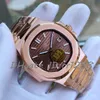 Orologio da uomo U1F 40mm 5711/1A-018 quadrante oro rosa Calendario classico Orologi da uomo Zaffiro Luminoso Orologi da polso CAL.324SC Movimento Scatola originale trasparente