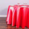 Nappe De Mariage Satin Nappe Ronde Polyester Couverture Oilproof Pour La Fête Restaurant Banquet El Décors