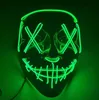 Pasen Halloween Mask Led Light Up Glowing Party Funny Masks The Purge Election Year Great Festival Cosplay Cosplay Levering Coser Face Sheild SS1222