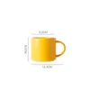 Tazas 450ML Simple Color Caramelo Año Taza Oficina Hogar Jugo Leche Taza de Café