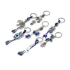 Key Rings Fashion Animal Turtle Palm Evil Eyes Keychain Glass Keyring Blue Eye Pendant Ornament Keychains Drop Delivery Jewelry Dhtew