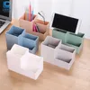 Multifunktion Desktop Pen Holder Office School Storage Case Colorful Plastic Box Desk Cil Organizer Mobiltelefonfäste