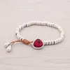 Strand Fashion Jewelry Cute Romantic Crystal Heart Korean Couple Handmade Beads Bracelet Friendship Gift