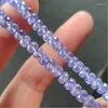Boncuklar Gevşek Mavi Tanzanit Roundel Faseted 3-4 mm DIY mücevher kolye 40cm
