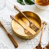 Dinnerware Sets Luxury Tableware High Quality Western Portable Dessert Spoon Fork Knife Breakfast Ustensiles De Cuisine