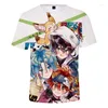 T-shirts pour hommes T-shirt à manches courtes Skateboard Anime The Infinity Casual Confortable Col rond Cosplay Impression Unisexe Cool Shirt