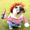 Katzenkostüme, Haustier, Hund, Halloween-Kleidung, hält ein Messer, Weihnachten, Cosplay, Neuheit, lustig, Party, Bekleidung, Kleidung, 10 Stile