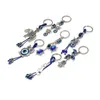 Key Rings Animal Turtle Owl Palm Evil Eyes Keychain Glass Keyring Blue Eye Pendant Ornament Keychains Party Gift Drop Delivery Jewelr Dhdyn