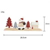 Dekoracje świąteczne drewniane szyjki świąteczne Snowman Santa Claus Craft Tree Dekoracja Dekoracja domu na drewno navidad noel prezent