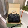 Lyxdesigner av h￶gsta kvalitet Ny stil Marmont axelv￤skor Kvinnor Guldkedja Cross Body Bag Pu Leather Handv￤skor Purse Kvinnlig Messenger Tote