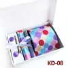 Bow Ties Unique Design Multi-color High Quality Polyester Silk 6 Piece Set Tie Handkerchief Cufflinks Business Men's Accessories