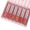 6/pcs Double-Headed Lipsticks Cup Matte Lip Gloss Long Lasting Non-Stick Cup Strong Pigmented Natural Velvety Lipstick