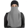 Vêtements ethniques Lot de 2 Niqab Musulman Nikab Femme Burka Amira Voile Hijab Ramadon Islamique Burqa Écharpe Arabe Cou Couvre Cagoule Chapeaux