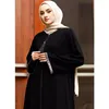 Etniska kl￤der S590 Fashion Abaya Dubai Islamic Dress Mellan￶stern Solid Color Slim Arabian Abayas Women's