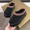 Laarzen dames schoenen suède flats platform warme causale slippers 2022 nieuwe herfst winter sneeuwbont ronde teen slingback mujer zapatillas 221215