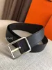 Designerb￤lten f￶r m￤n Fashion Buckle Belts Men's ￤kta lyxl￤derb￤lte M￤nbredd 3.2/3,8 cm Styles Mycket kvalitet med Box H -b￤lten Buckle H07