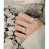 Ringos de cluster Chozon S925 Sterling Silver Retro do PLD Pavimented Crystal Wedding Dide Ring for Women Couples Lovers Promova presente