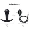 Articoli di bellezza Plug anale enorme gonfiabile in silicone con sfera d'acciaio incorporata Dilatatore vaginale Massaggiatore prostatico espandibile Giocattoli sexy Gay