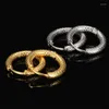 أقراط طوق Letapi Gold Silver Color Stefles Stainlist Hoops صغيرة السميكة للنساء البيان الصلب المجوهرات بالجملة