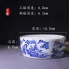Neues kreatives chinesisches Stil blau -wei￟es Muster Keramik Multifunktionales Set 2/3 Gitter Waschstifthalter