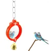 Other Bird Supplies Cute Lightweight Parrot Parakeet Mirror Round Heart Shape Cage Hanging Climb Pet Playing Toy Decorative Ornaments With