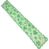 Table Cloth Green Leaves Doily Heart Shaped Flag Runners Tablecloth For St Patricks Day Decoration Runner Classic