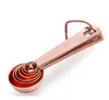 Stainless Steel Measuring Spoon Set Tools Luxury Rose Gold MeasuringScoop Sets Kitchen Measuring Tool Baking Accessories