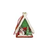 Kerstdecoraties 2022 Houten hangers Limineuze huisvorm