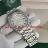 Sell luxury Unisex Fashion Watches 36 mm 118346 Day Date President Roman Dial Asia Automatic Mechanical Unisex Platinum Diamon316V