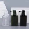 Förvaringsflaskor 1 st tomma 100 ml fyrkantiga flaskor Petg Press Pump Container Lotion Dispensers Hushållens badrumsduschgel