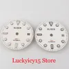 Repair Tools & Kits White 31 3mm Automatic Watch Dial Fit GMT MINGZHU 3804 Movement Luminoous Marks276d