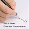 Nagelgelm￥lning semi permanenta l￥ngvariga tillbeh￶r graffic penna liner polsk konstborste doodle