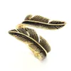 Cluster Rings Asian Jewelry China Japan And South Korea Selling Stainless Steel Leaf Feather Ring Men's