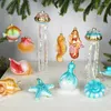 Party Decoratie Blue Glass Ornamenten Kerst Tree Decorations for Home Indoor Ocean Animal Series Xmas Holiday Decor 2023 Nieuweheden