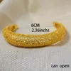 Bangle 4pcs Dubai Arabische bruiloft Bracelet armband voor vrouwen meisje goud kleur armbanden koperen manchet bruids sieraden