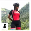 Racing Sets 2023 Custom Printed & Sublimation High Short Sleeve Performance Padded Ladies Triathlon Jumpsuit Suits Clot