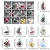 Party Decoration Mix 12Pcs Transparent Crystal Christmas Balls With Pine Cone Xmas Tree Hanging Ball Ornaments Year Gift