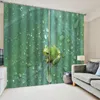 Curtain Green 3D Drapes The Living Room Bedroom Blackout Frog Printing Window Wall Home Decoration