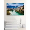 Schilderijen Herzegovina Mostar Bosniia I Gertsegovina Beautif Town landschap woonkamer huis kunstdecoratie houten frame stof poster dr. Dhxan