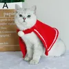 Kostiumy kota świąteczne ubrania dla zwierząt zimowy ciepły pies zabawny płaszcz szalik na głowę przyjęcie szczeniaka
